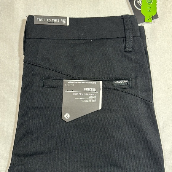 Volcom Frickin Chino Pants, size 28, black - Picture 2 of 8